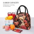 thumbnail image 5 of Rateoe Vintage Red Flower Chihuahua Pattern Lunch Bag Women, Lunch Box, Lunch Bag, Small Leakproof Lunch Tote Large Capacity Reusable Insulated Cooler Lunch Container, 5 of 6