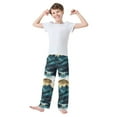 thumbnail image 2 of FORMRS Boys Pajama Pants with Pockets Size 6-8Y Kids Lounge Sleep Bottoms, Blue Mountains, 2 of 8