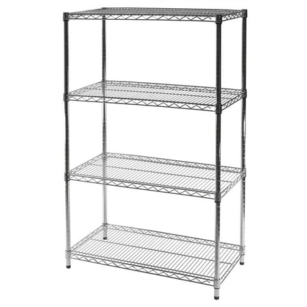 Shelving Inc. 21"d x 36"w x 54"h Chrome Wire Shelving with 4 Shelves
