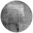 thumbnail image 2 of HomeRoots 586932 8 ft. Round Abstract Washable Indoor & Outdoor Area Rug, Gray, Silver & Charcoal, 2 of 5
