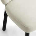 thumbnail image 4 of Foxy Cream Basketweave Chenille Dining Chair, 4 of 8