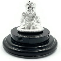 999 Pure Silver Lord Murugan (Kartikeya) – 1.0-Inch-Tall Statue / Murti (Figurine #04)