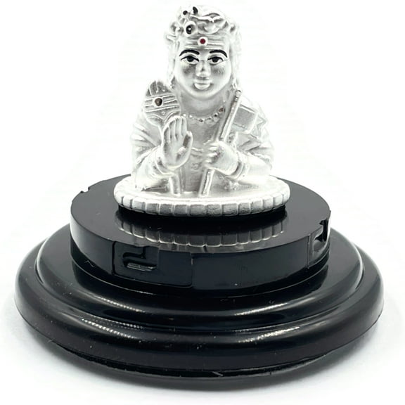 999 Pure Silver Lord Murugan (Kartikeya) – 1.0-Inch-Tall Statue / Murti (Figurine #04)