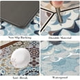 thumbnail image 5 of 2Pcs Kitchen Rugs, Cushioned Anti Fatigue Kitchen Mat PVC Non Slip Waterproof Runner Comfort Standing Floor Carpet Set for Sink, Laundry 17"x48"+17"x28", 5 of 6