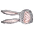 thumbnail image 4 of EeaseMX Gorro de conejo de dibujos animados con orejas móviles de peluche para mujeres y niñas (gris), 4 of 8
