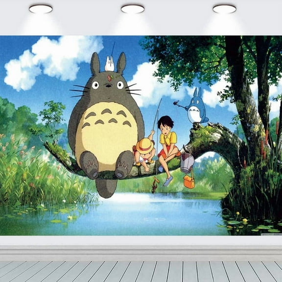 Studio Ghibli Birthday Party Supplies Banner Backdrop Background Taspestry Poster Wall Decor