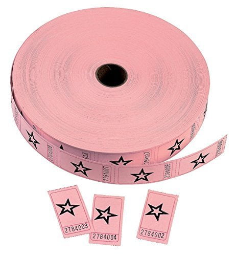 pink single roll raffle tickets w star 4 pack walmart com buy roll raffle tickets