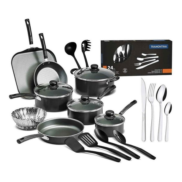 Bateria De Cocina Primaware 42 Piezas Cubiertos Tramontina multicolor 1 ...