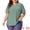 Green, variant on DARING DIVA Women's Plus Tops Hollow Casual V Neck Summer Blouse Shirts 1X Navy Blue