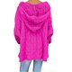 thumbnail image 4 of Pntutb mujeres moda suelta gran tamaño Color sólido capucha manga larga suéter tops Pntutb Pntutb-725, 4 of 8