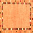 thumbnail image 1 of Ahgly Company Indoor Square Abstract Orange Contemporary Area Rugs, 6' Square, 1 of 1