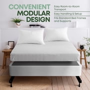 Continental Sleep, Unassembled Queen Box Spring for Queen Bed, 8-Inch Wood Box Spring Only, Noise-Free Mattress Foundation, Packed Flat, Easy Assembly, White