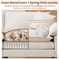 thumbnail image 4 of JONPONY 83" Loveseat Sofa,Cloud Couch for Living Room,Comfy Love Seat with Double Cushion,2 Pillows,Removable Cover for Bedroom, Apartment and Office,Beige, 4 of 11