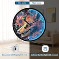 thumbnail image 5 of Voice Activated Clock with Glow Light 12 Inch Large Silent Wall Clock Battery Operated for Home Decor Fox Skull, 5 of 8