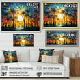 thumbnail image 4 of Designart "Colorful Palm Trees composition I" Palm Trees Floater Framed Wall Art Living Room, 4 of 7