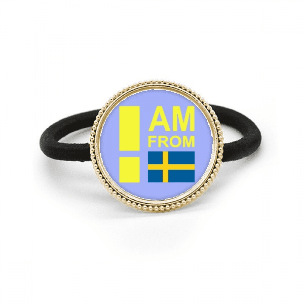 I Am From Sweden Art Deco Fashion Silver Metal Hair Tie And Rubber Band Headdress