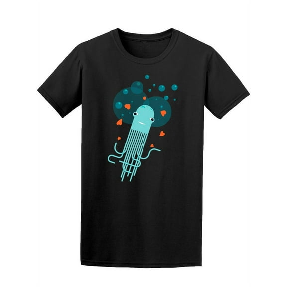 Octopus Bubbles And Hearts Tee Men's -Image by Shutterstock