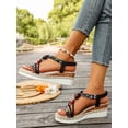 thumbnail image 4 of WILLBEST Sandalias De Plataforma Para Mujer, Informales, Transpirables, Con Punta Abierta Y Tacón De Cuña, Para Uso Diario, Para Caminar En La Playa, Verano, Primavera Y Otoño, 4 of 8