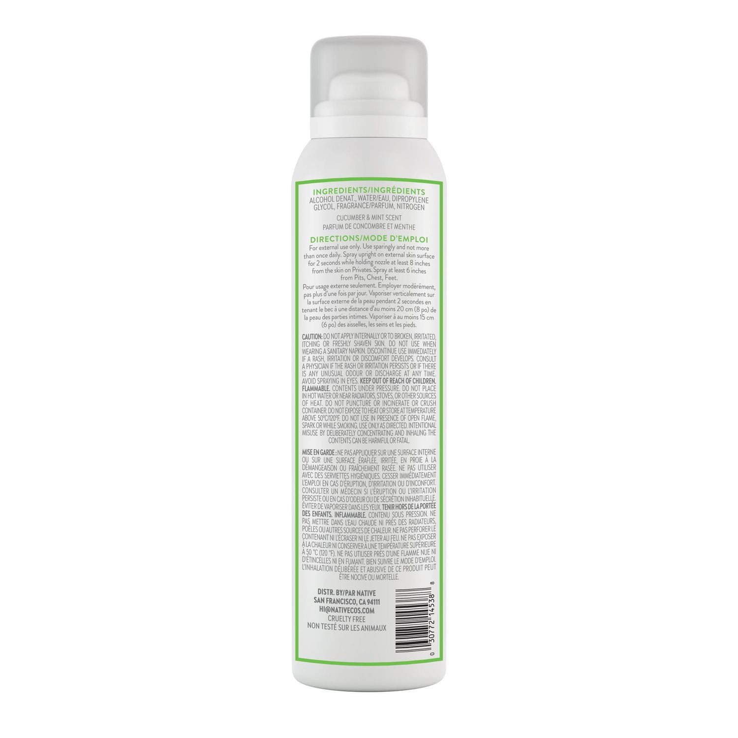 Native Whole Body deodorant, Cucumber & Mint, 99G, 99g