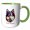 Green/White, variant on 3drose, Alaskan Malamute Dog Breed. Colorful Painting Art. Cool Gift, 11oz Magic Transforming Mug