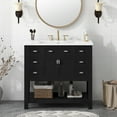 thumbnail image 2 of 36'' Bathroom Vanity with Top Sink, Modern Bathroom Storage Cabinet with 2 Soft Closing Doors and 6 Drawers, Single Sink Bathroom Vanity, 2 of 6
