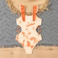 thumbnail image 5 of ZOYOEN Girls One Piece Swimsuit- Halter Tie Dye Cute Full coverage Kids Bathing Suit Orange Size 8, 5 of 9