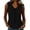 A Black, variant on Running Vest Shirts for Women Camisas Para Hombres Women's Solid-Color Casual Sleeveless V-Neck Open-Front Blouse Army Green M