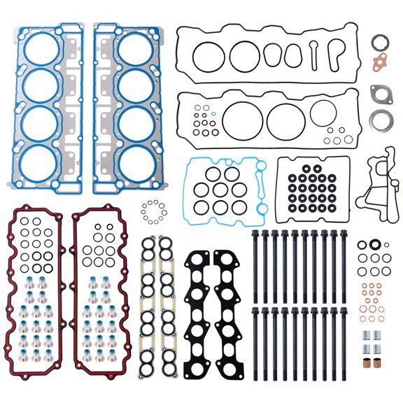 Fit for 03-07 Ford 6.0L V8 DIESEL New 18mm CYLINDER HEAD STUD KIT&HEAD GASKET