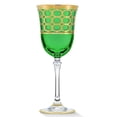 thumbnail image 3 of HOMEHUT Multicolor White Wine Goblet with Gold Rings, Set of 4, 3 of 4