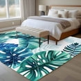 thumbnail image 4 of Leaf Area Rugs 5x7 ft Watercolor Summer Tropical Blue Green Leaves Washable Rug Non Slip Indoor Carpet Absorbent Floor Mat for Living Room Bedroom Dining Room, 4 of 9