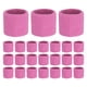 thumbnail image 1 of Uxcell 24PCS Bandas de sudor deportivas, muñequeras de algodón absorbentes para entrenamiento/baloncesto/correr [Rosa, 5cm de ancho], 1 of 7