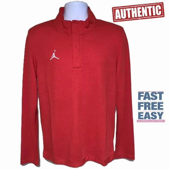 Nike Air Jordan Dri-Fit Team Half Zip Pullover/Sweater Men's Golf Jumpman Red DQ7913