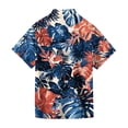 thumbnail image 4 of Sewkxo Mens Hawaiian Shirt Short Sleeve Button Down Tropical Shirts Casual Floral Summer Beach Shirt,Blue M, 4 of 6