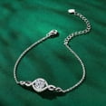 thumbnail image 5 of 1CT Moissanite Infinity Bracelet for Women, D Color VVS1 925 Sterling Silver Link Bracelet for Wife or Mom, Adjustable Chain, 5 of 6