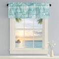 thumbnail image 3 of Window Valance for Kitchen,Summer Starfish Turtle Coral Rod Pocket Curtain Valances Short Curtains Drapes Panel,Ombre Green Ocean Waves Window Treatment Topper for Living Room Bathroom Bedroom Home, 3 of 9