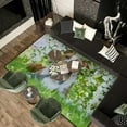 thumbnail image 3 of Dreamtimes Lightweight Soft Area Rugs 60 x 39 inch (5'x 3'3"), Terrier Dog with Kitten Lying in Flowers Floor Mat for Kids Playing Room Hardwood Floor Living Room Nursery Rugs, 3 of 6