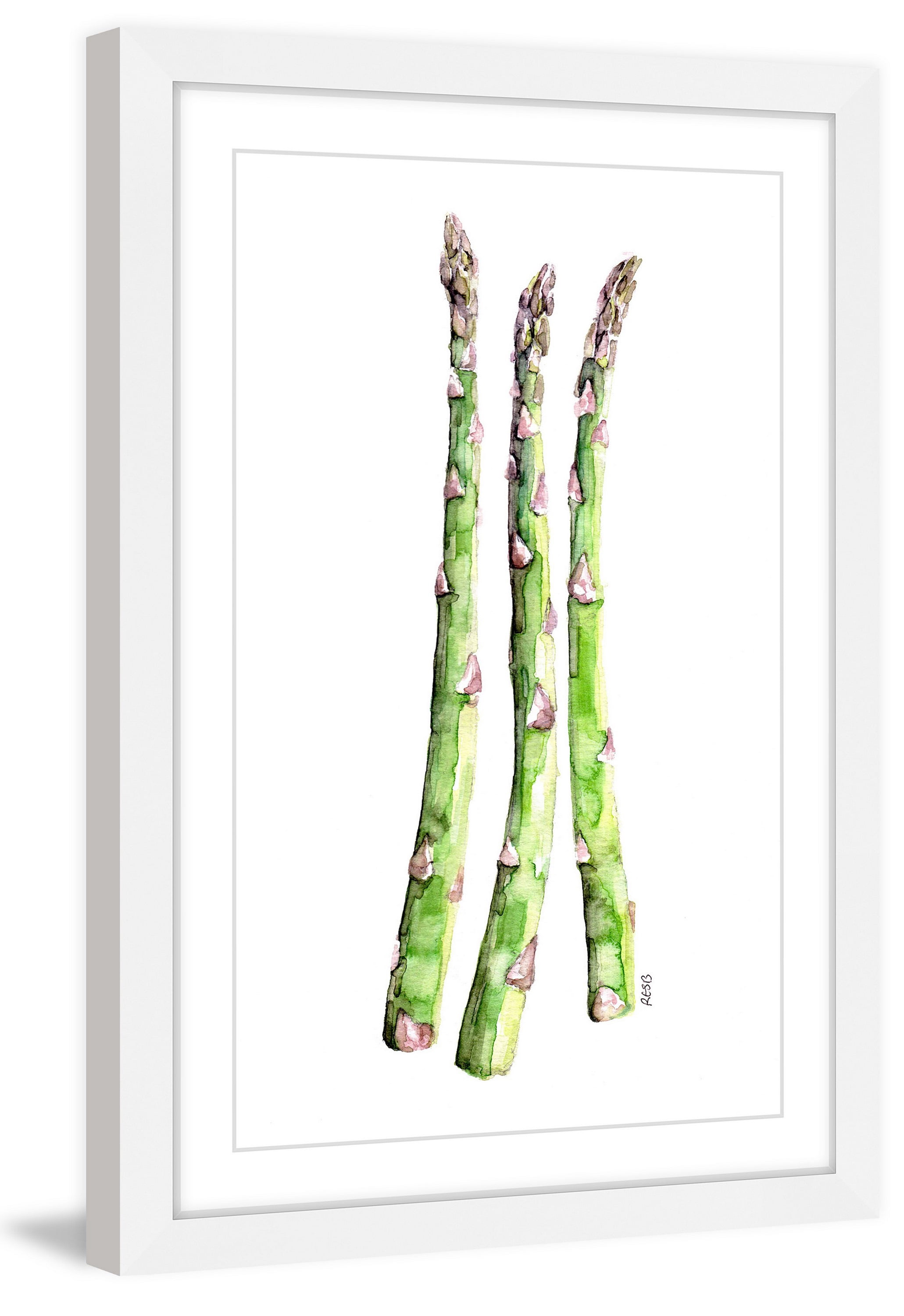 "Asparagus Stalks" Framed Painting Print