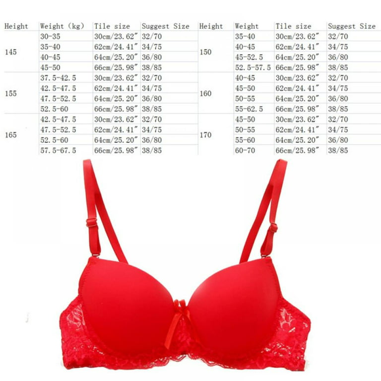 38B Bras for Women Underwire Push Up Lace Bra Pack Padded Contour Everyday  Bras B 38B