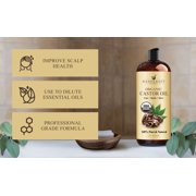 Handcraft Blends Organic Castor Oil for Hair, Eyelashes & Skin, 12 oz