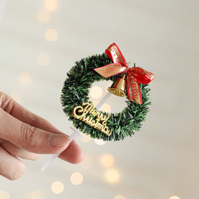 XYAIYT Mini Tabletop Christmas Tree DIY with LED String Lights and Hanging Ornaments Christmas Decorations Mini Christmas Ornaments for Tabletop and Bring Holiday Cheer 4.3 in Green