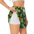 thumbnail image 2 of Disketp Pineapples with Palm Leaves Print Women's Shorts Workout Shorts for Athletic Gym Running Shorts with Phone Pockets XX-Large, 2 of 8