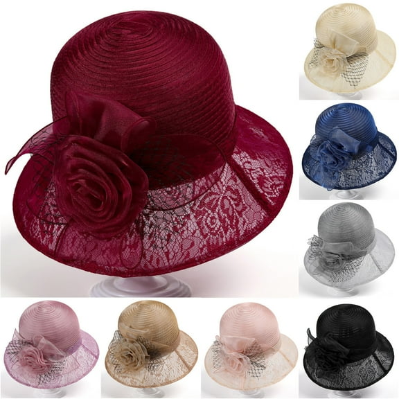 Aetherz Women's Organza Floppy Bucket Hat, Wide Brim Sun Hat with Flowers, Uv Protection Beach Sunshade Cap, Summer Fashion Travel Hat,Beige Fits All – Gift Ready