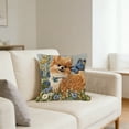 thumbnail image 4 of Virelaxpo Fun Pets Faux Embroidery Pillow Cover 45x45cm, Decorative Cushion Cover for Sofa Bed Living Room Home Decor with Cute Animal Theme Designs, 4 of 6
