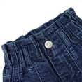 thumbnail image 4 of KIDSCOOL SPACE Baby Little Girl Jeans,Paperbag Elastic Waist Cute Printed Denim Pants,Deep Blue,2-3 Years, 4 of 6