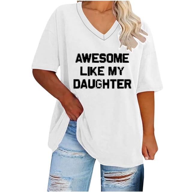 Camisetas de Verano de las Mujeres de Manga Corta con Cuello en V de Gran Tamaño Camiseta Deportiva Sólida, Base Cómoda Casual