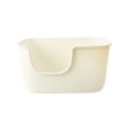 thumbnail image 4 of Bunblic High Sided Cat Litter Boxs Large Cat Litter Basin Easy to Clean Cage Kitten Potty Pan for Kitten Small and Medium Cats Rabbit White, 4 of 8