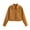 01 Brown, variant on Weiqiqre Jacket for Women Cropped Jacket Contrast Collar Utility Coat Cargo Jacket Barn Jacket Outwear with Pockets