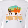 thumbnail image 4 of Inktastic Montana Gift Buffalo Silhouette Long Sleeve Youth T-Shirt, 4 of 5