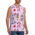 thumbnail image 2 of Pofeuu Christmas Unicorns Print Men's Muscle T-Shirt, Sleeveless, Muscle Tank, Classic Muscle Tee Top For Men Casual Sleeveless Muscle T-Shirt Trendy Clothes-X-Large, 2 of 7