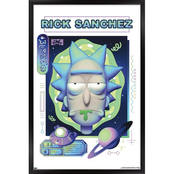 Rick and Morty - Rick Sanchez Wall Poster, 22.375" x 34" Framed